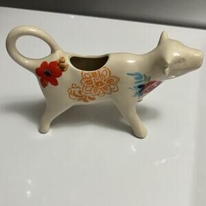 The Pioneer Woman Flea Market Autumn Fall Flower Stoneware Cow Creamer